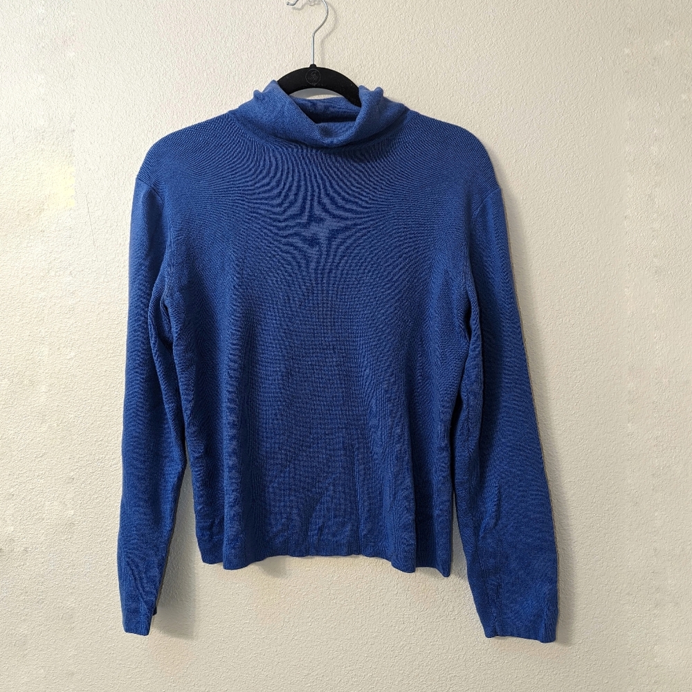 Ann Taylor Turtleneck Blue Sweater